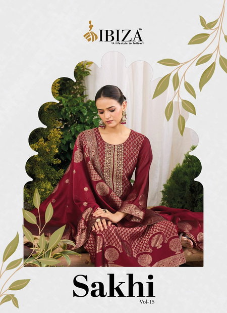 Sakhi Vol 15 By Ibiza Banglory Silk Jacquard Salwar Suits Exporters In India
